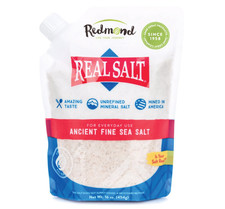 Real Salt - Ancient Fine Sea Salt, Unrefined Mineral Salt, 16 Ounce Pouch 1 Pac