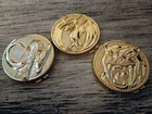 Mighty Morphin Power Rangers Power Coins Set of 3 Vintage
