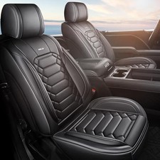 for Silverado 2014-2024 2 Front Seat Covers, Fit for 2014-2024 2PC Front Black