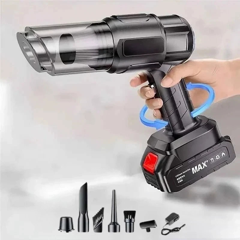 Aspirapolvere Soffiatore 12000PA Senza Fili Auto Casa Portatile PIU' ACCESSORI foto 4