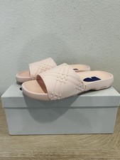 NIB Burberry Women's Dive Slide Sandals Light Pink/Gloss, Size 40, 370 Retail