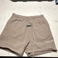 Essentials Fear of God Men's Beige Sweat Shorts Size Large