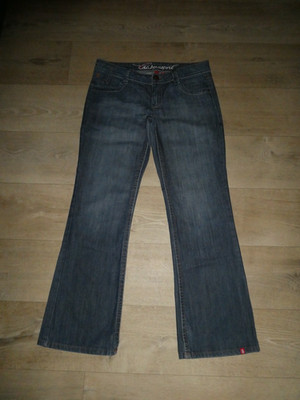 EDC by ESPRIT FIVE Bootcut Schlag Jeans Stretch Hüftig Blau Gr.42 L32 **TOP**