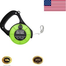 Scuba Diving Multi Purpose Dive Reel, 150', Green