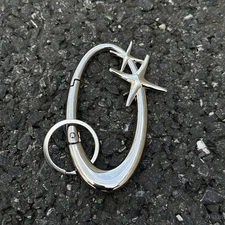 Y2K Punk Star Oval Essential Icon Carabiner Keychain Mountaineering Car Key Ring