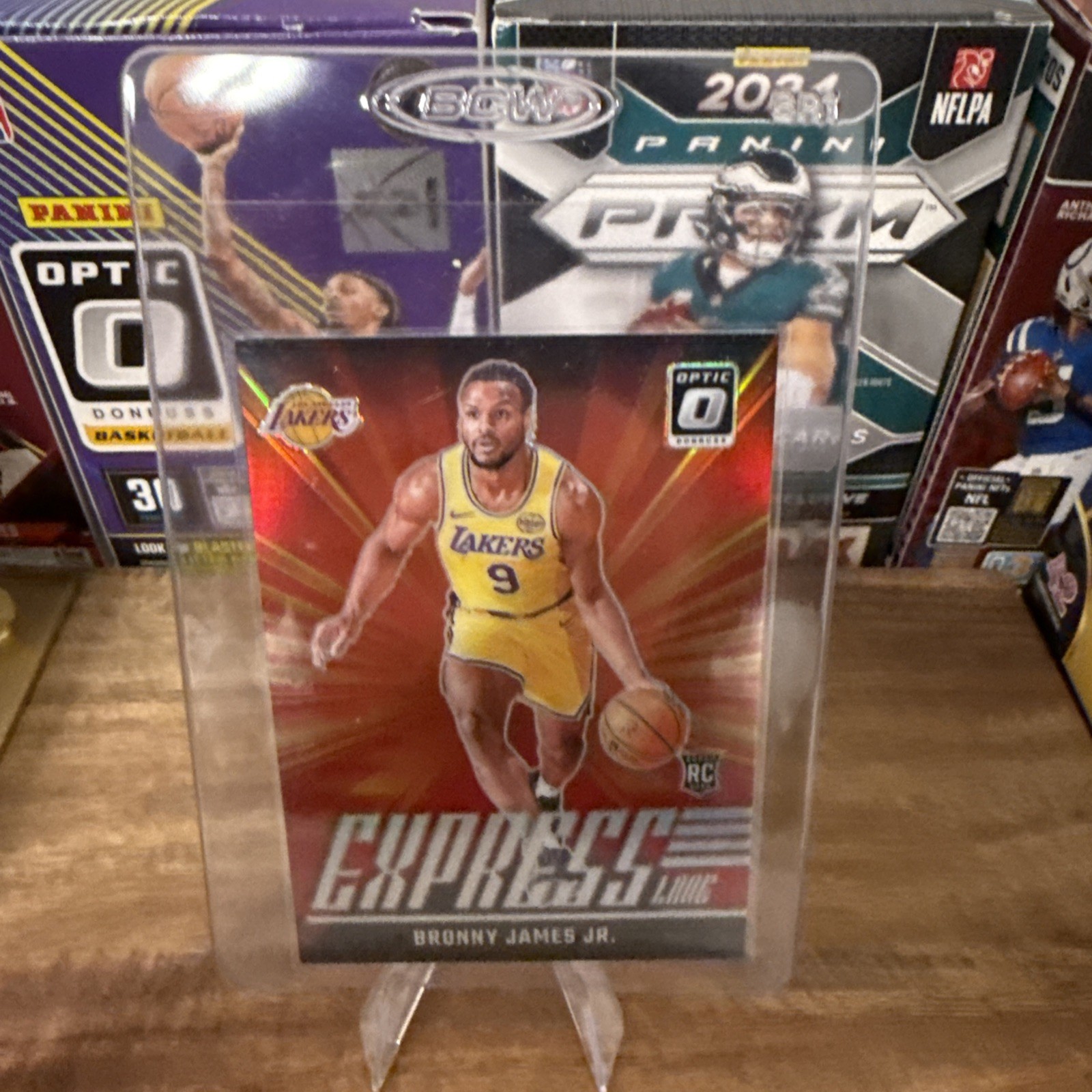 BRONNY JAMES JR. 2024-25 DONRUSS OPTIC ROOKIE EXPRESS LANE HOLO RC Q4856