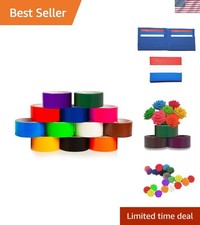 12 Assorted Colored Duct Tapes 10 Yards x 2 Inch Rolls,12 Multi Purposes Brig...