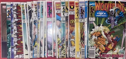 Vintage Wolverine 25 Comic Book Lot, Weapon-X, X-Men issues 41-181 signed