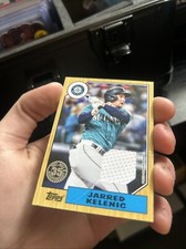 2022 Topps #87BR-JK Jarred Kelenic SEE PICS CREASED Relic Jersey 1987 35th Card