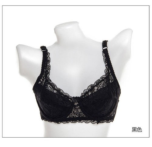 Women Sexy Underwire Push Up Bra 3/4 Cup Minimizer Padded Lace Sheer Bras ABCDEF - Picture 14 of 18