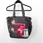 JanSport Black Red Graphic Print 13" Laptop Bag Padded, Shoulder Bag NEW