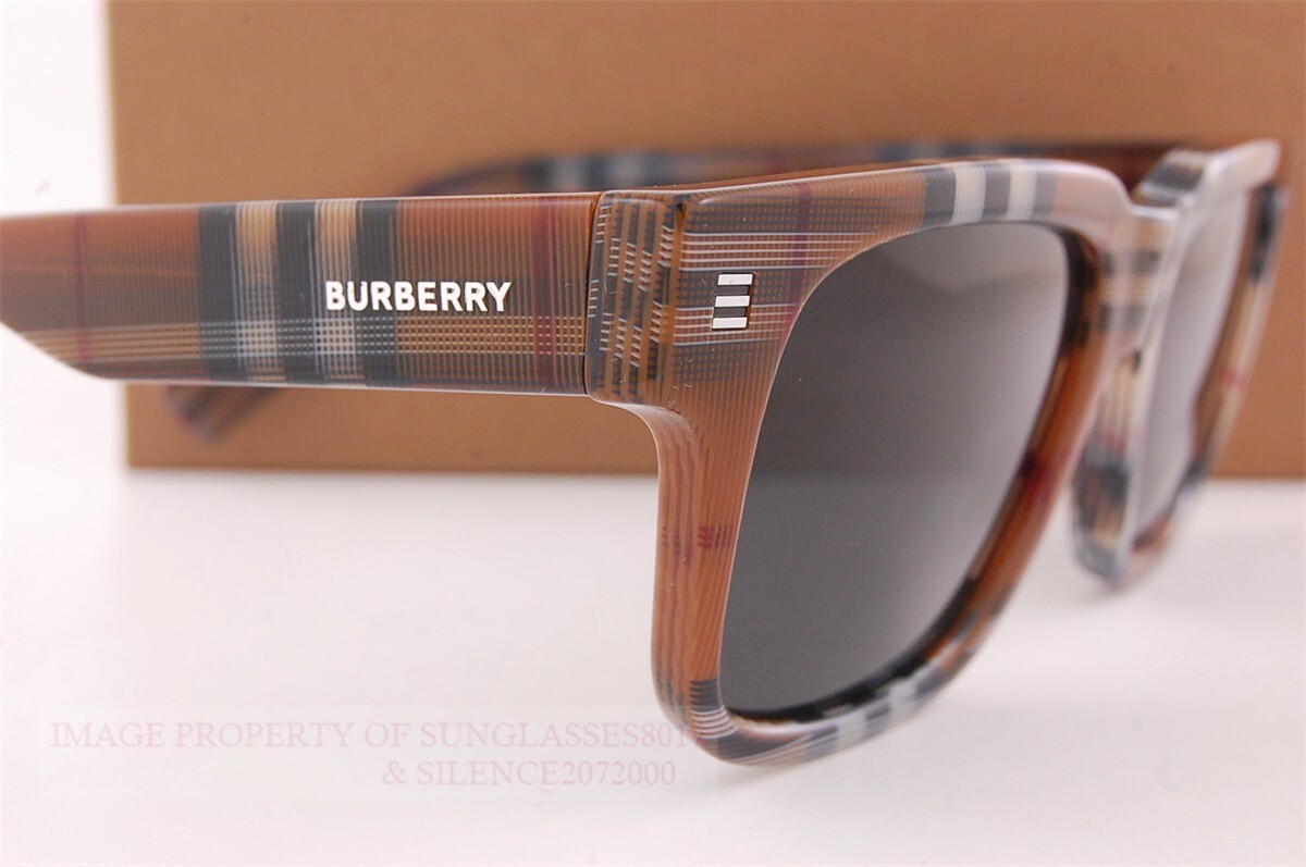 Brand New Burberry Sunglasses BE 4394 396687 Check Brown/Dark Gray For