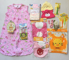 Lot Of 16 pcs Baby 0-12m Clothing  Accessories Hat, Bib Infant and More E1-465