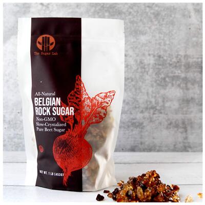 The Sugar Lab Belgian Rock Sugar   2 Pounds - Natural REAL Beet Sugar - Brown...