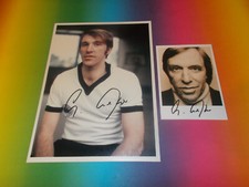 Günter Netzer DFB World Champion 1974 signed autograph on 20x28 photo + postcard