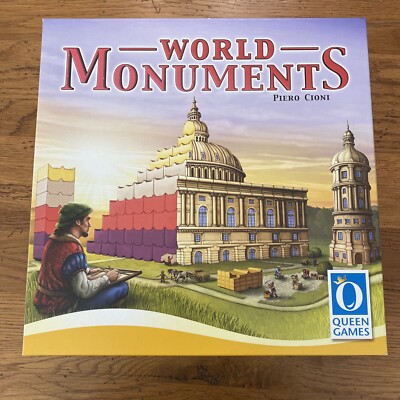 World Monuments Board Game 2016 Queen Games Piero Cioni Complete