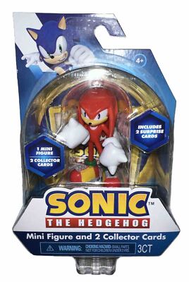 Sonic The Hedgehog KNUCKLES 2.5 inch Mini Figure And 2 Collector Cards Sega New
