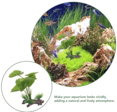 Aquarium Deko Pflanzen Knstlich Wasserpflanzen Aquariumpflanze auf Wurzel  NEU | eBay.de