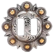 Berry Slotted Concho Silver with Rose Gold 1-1/2" 7860-NGS