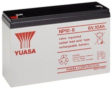 2 Batterie YUASA 6V 10Ah VRLA PEG PEREGO, FEBER, INDUSA - AUTO GIOCATTOLO ELETTRICHE