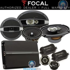 3pkg FOCAL R165S2 6.5" COMPONENT + R-690C 6X9" SPEAKERS + R4280 4-CHANNEL AMP