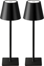 2 Pack Cordless Table Lamp,Portable LED Desk Lamp, 5000Mah Battery Operated, 3 C