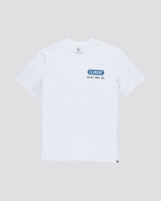 New NWT Men's Element Meridian Block ZH T-Shirt Tee Regular Fit White Size Small