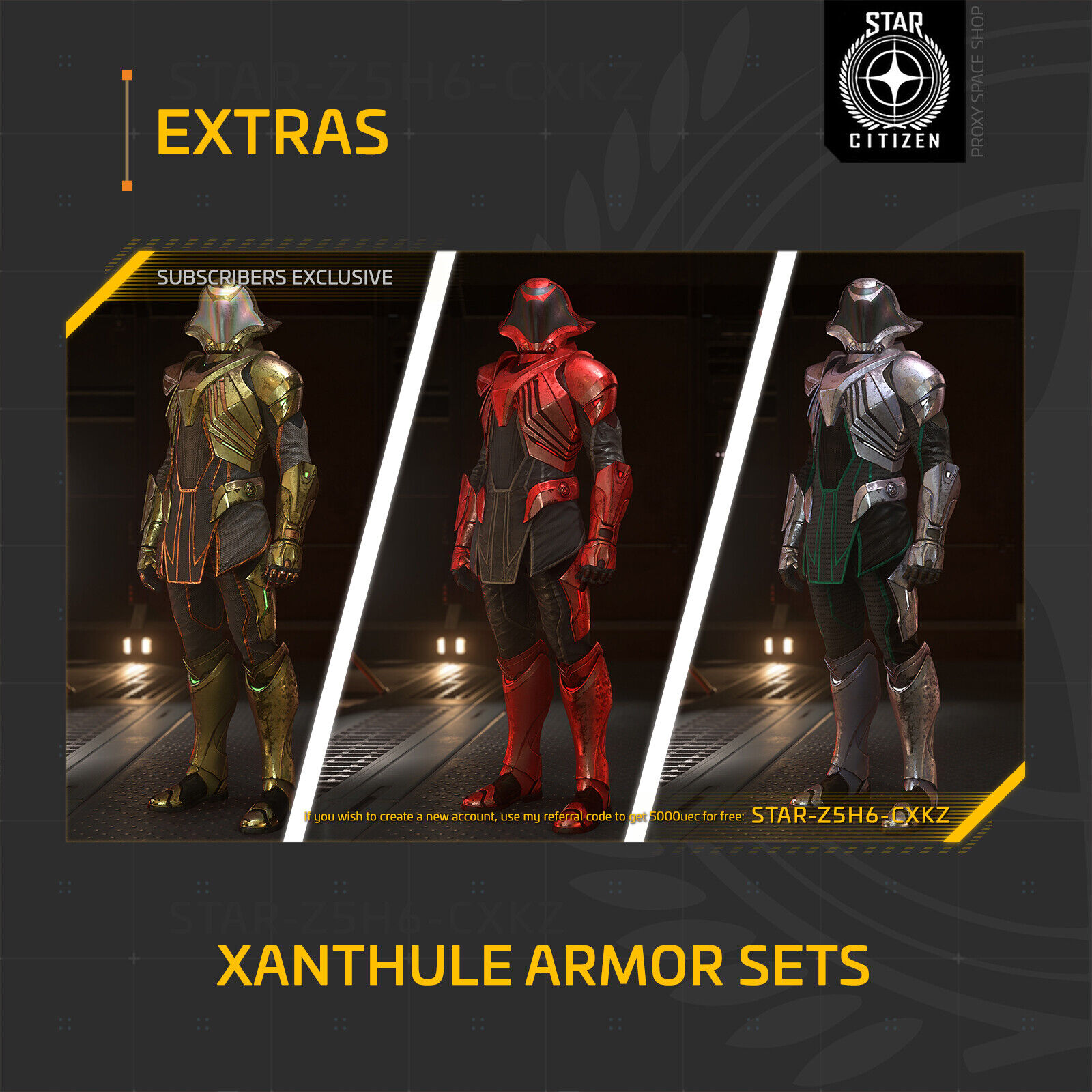 Star Citizen - XANTHULE ARMOR SETS - Subscribers Exclusive | eBay