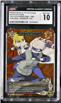 CGC 10 Naruto TCG N-1060 Kakashi Hatake & The 4th Hokage 1st ED | eBay