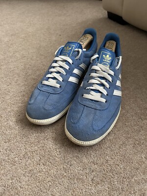 adidas gazelle silver green womens CP Company x Adidas Blue Samba Trainers main image 1