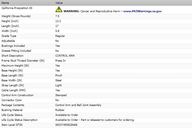 Brazo de control Dorman delantero derecho inferior para Nissan Versa Note 2014-2018 Foto 3 de 4