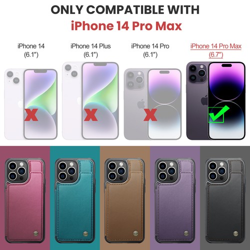 CaseMe C22 Series Back Phone Case Solid color Leather credit card slot Holder - Picture 8 of 22