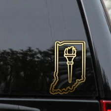 Indiana Home State Pride Love Vinyl Decal Sticker 