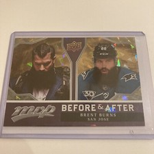 21-22 UD MVP Hockey Gold Parallel Before And After BA-11 Brent Burns