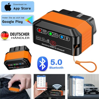 TOP！OBD II Stecker Bluetooth 5.0   OBD2 Scanner Diagnosegerät für iOS & Android