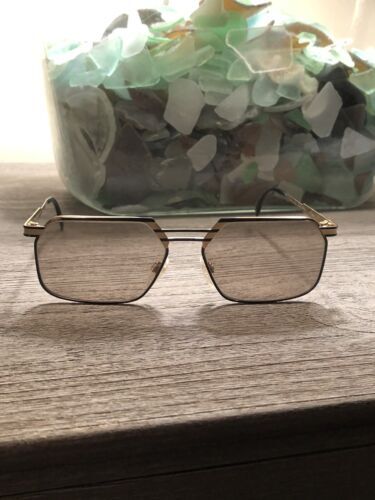 Vintage Cazal MOD850 Sunglasses, Blue & Gold, Excellent