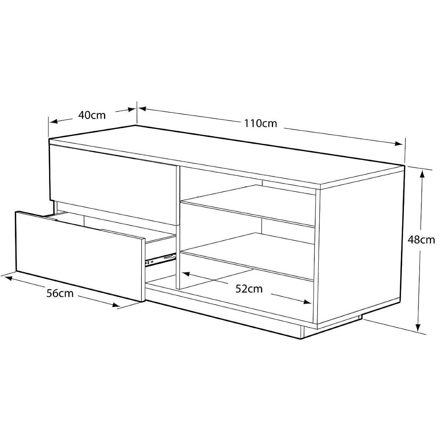 sales discounted Centurion Supports Gallus Gloss Black 2 Drawer with