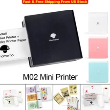 Phomemo M02 Mini Pocket Wireless Thermal Printer Bluetooth Sticker Maker Lot