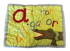 Pottery Barn Kid Toddler Baby Crib Animal Alphabet Alligator Quilted Pillow Sham