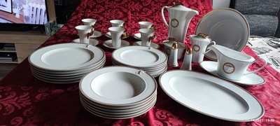 Rosenthal VERSACE Medallion Meandre d`Or Kaffeeservice mit Sauciere  NEU 