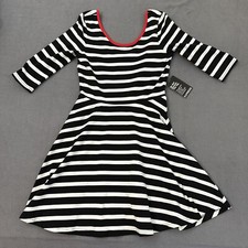 Express Black White Striped Dress Womens Small