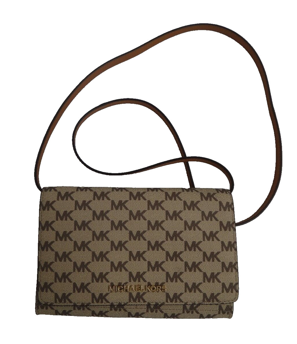 MICHAEL KORS Acorn Jet Set MK Signature Convertible Cross-body