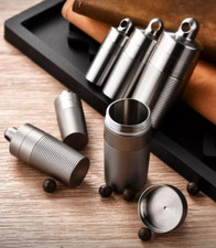 Pure Titanium Pill Holder Organizer Container Case Waterproof Portable EDC Tank