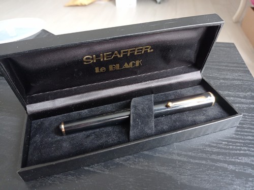 SHEAFFER LE BLACK NOS Penna Stilografica SIGARO Pennino ORO 18KT M IN USA - Foto 4 di 9