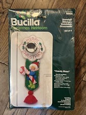 Bucilla Christmas Heirloom Doorknob Ornament Candy Elves Kit 48804