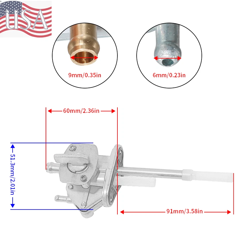 For Suzuki Fuel Petcock Cock Valve DRZ400 DR-Z400S 2000-2019 DR-Z400SM 2005-2021 Foto 2 de 4