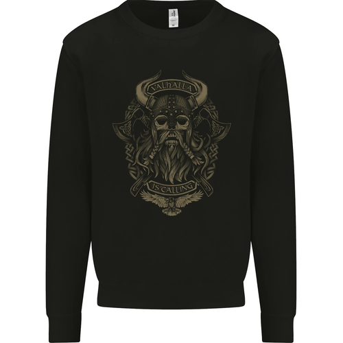 Neverless® Men's Long-Sleeved Shirt See You in Valhalla Sword Runes Odin Vikings Long Sleeve Shirt Fashion Street Style Black XXL, black