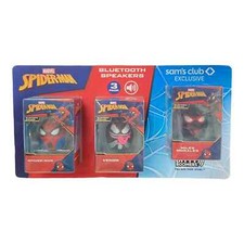 Marvel Spiderman Bitty Boomers Bluetooth Speakers Set of 3 NIP