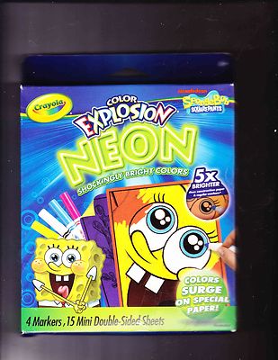  Sponge Bob Square Pants--NEON CRAYOLA MARKERS