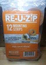RE-U-ZIP Mounting Strips 1 Pack of 12 New Open Box.